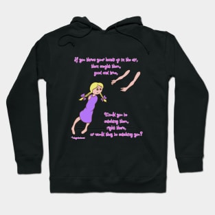 Throw your hands up - lighter complexion, lila dress Hoodie